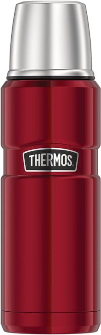 Thermos Thermosflasche Stainless King, Edelstahl Cranberry 0,47 l, Drehverschluss, 12 Stunden heiß, 24 Stunden kalt, BPA-Free